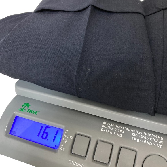 pants 2/XS navy pleated vintage GUESS wool/viscose high waisted pockets loops - Picture 10 of 10